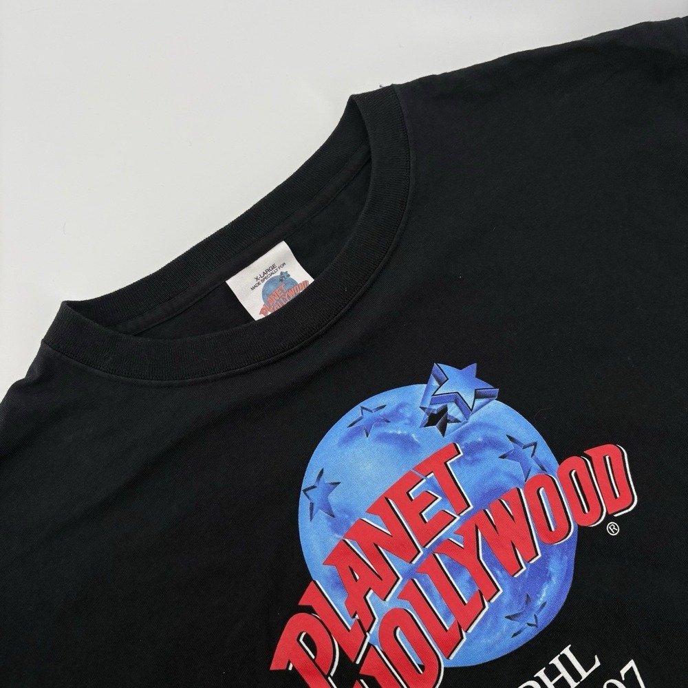 Vintage Planet Hollywood PHL 9/22/97 NYSE Listing Black T-Shirt Size‎ XL